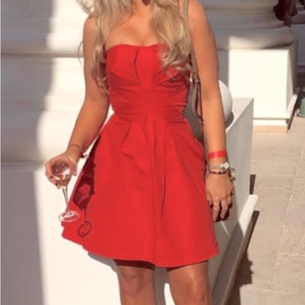 Spotlight by Wearhouse red ❤️ strapless crinoline bottom dress